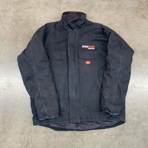 Black Dickies work jacket with corduroy lining Size 2XL